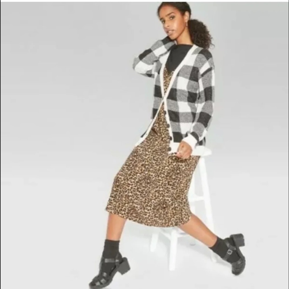 Wild Fable Buffalo Print Cardigan